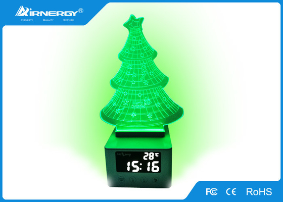 Alarm Clock Gift Bluetooth Speaker With 7 Color LED Light , Pattern Customized
